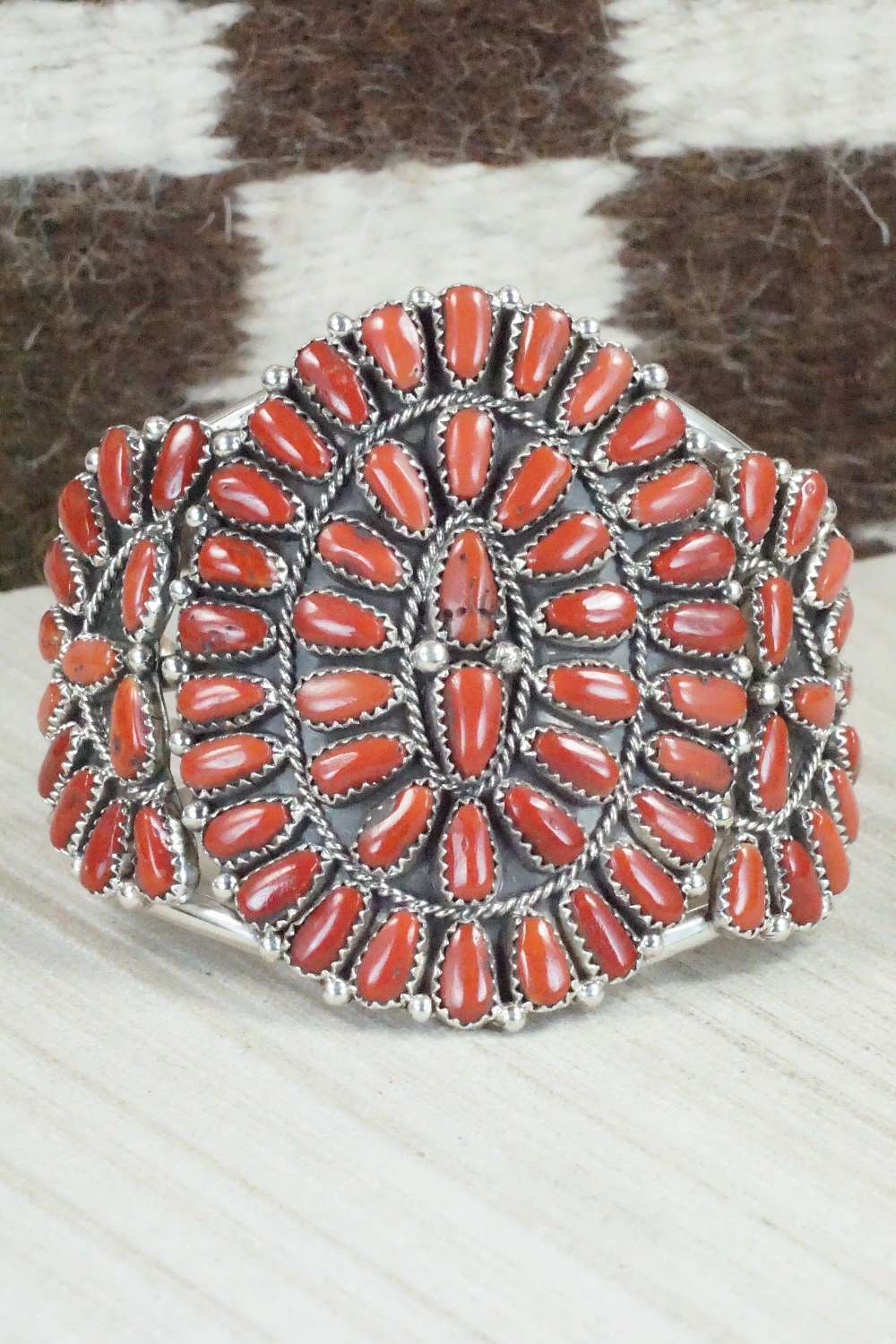 Coral & Sterling Silver Bracelet - Justina Wilson