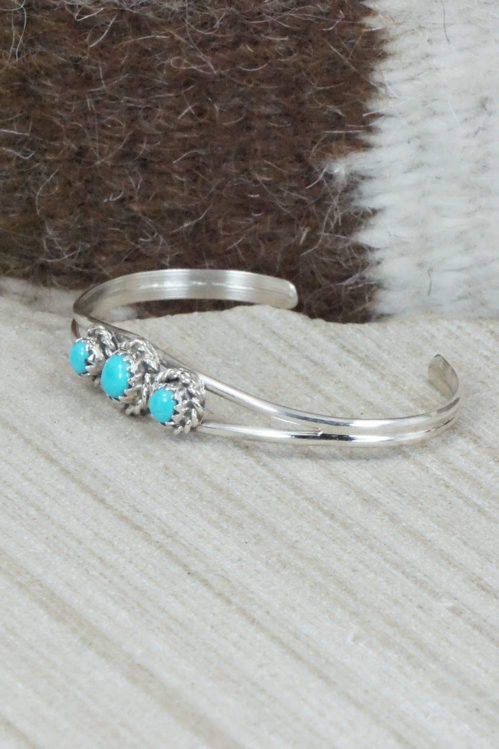 Turquoise and Sterling Silver Bracelet - Elton Cadman