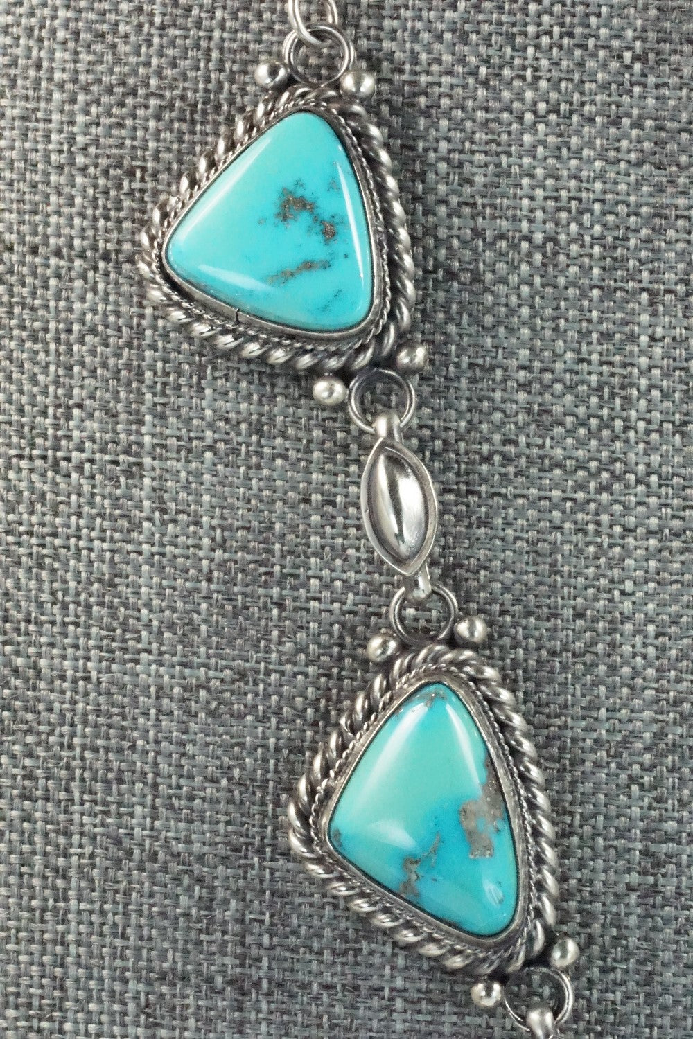 Turquoise & Sterling Silver Necklace - Tom Lewis