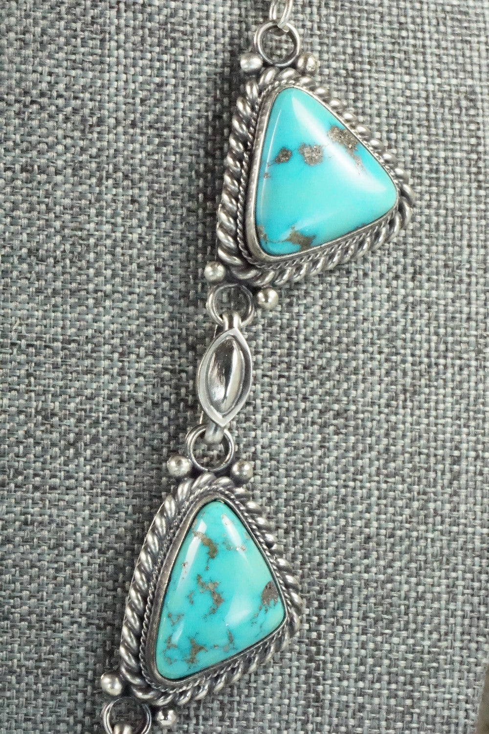 Turquoise & Sterling Silver Necklace - Tom Lewis