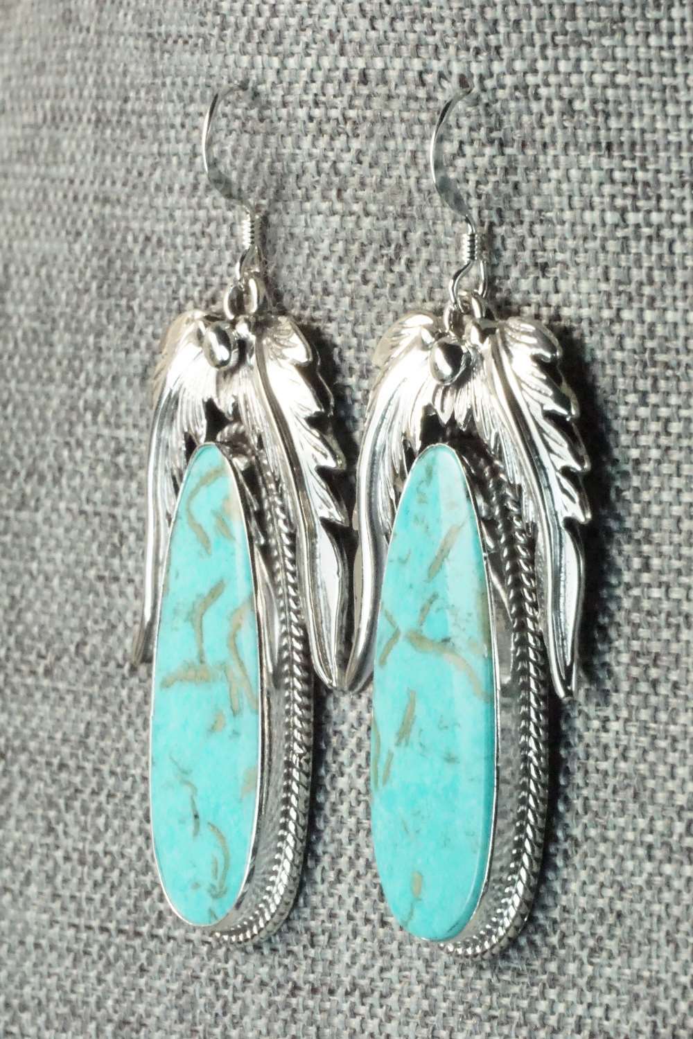 Turquoise & Sterling Silver Earrings - Bobby Platero