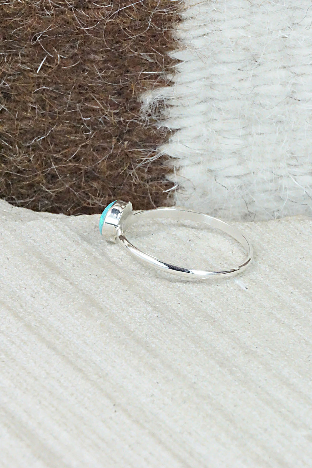 Opalite & Sterling Silver Ring - Arlinda Lalio - Size 7