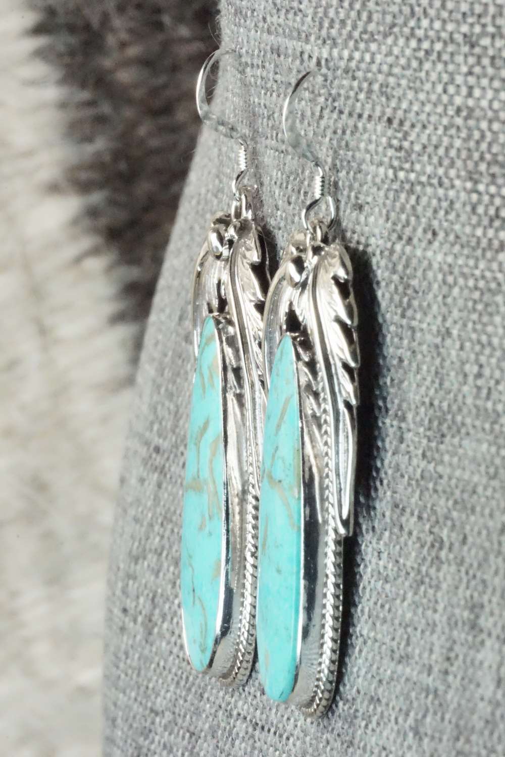 Turquoise & Sterling Silver Earrings - Bobby Platero