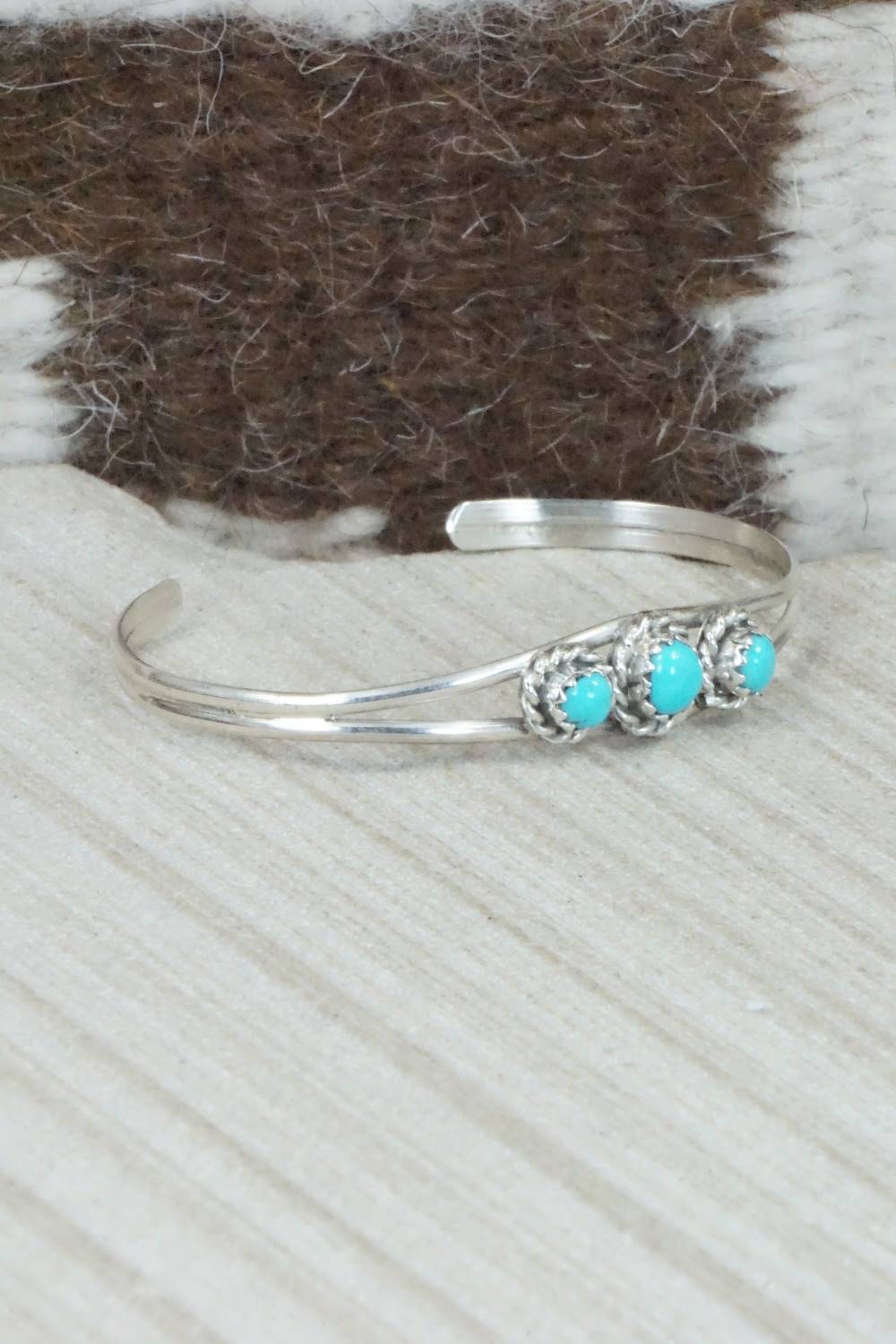 Turquoise and Sterling Silver Bracelet - Elton Cadman