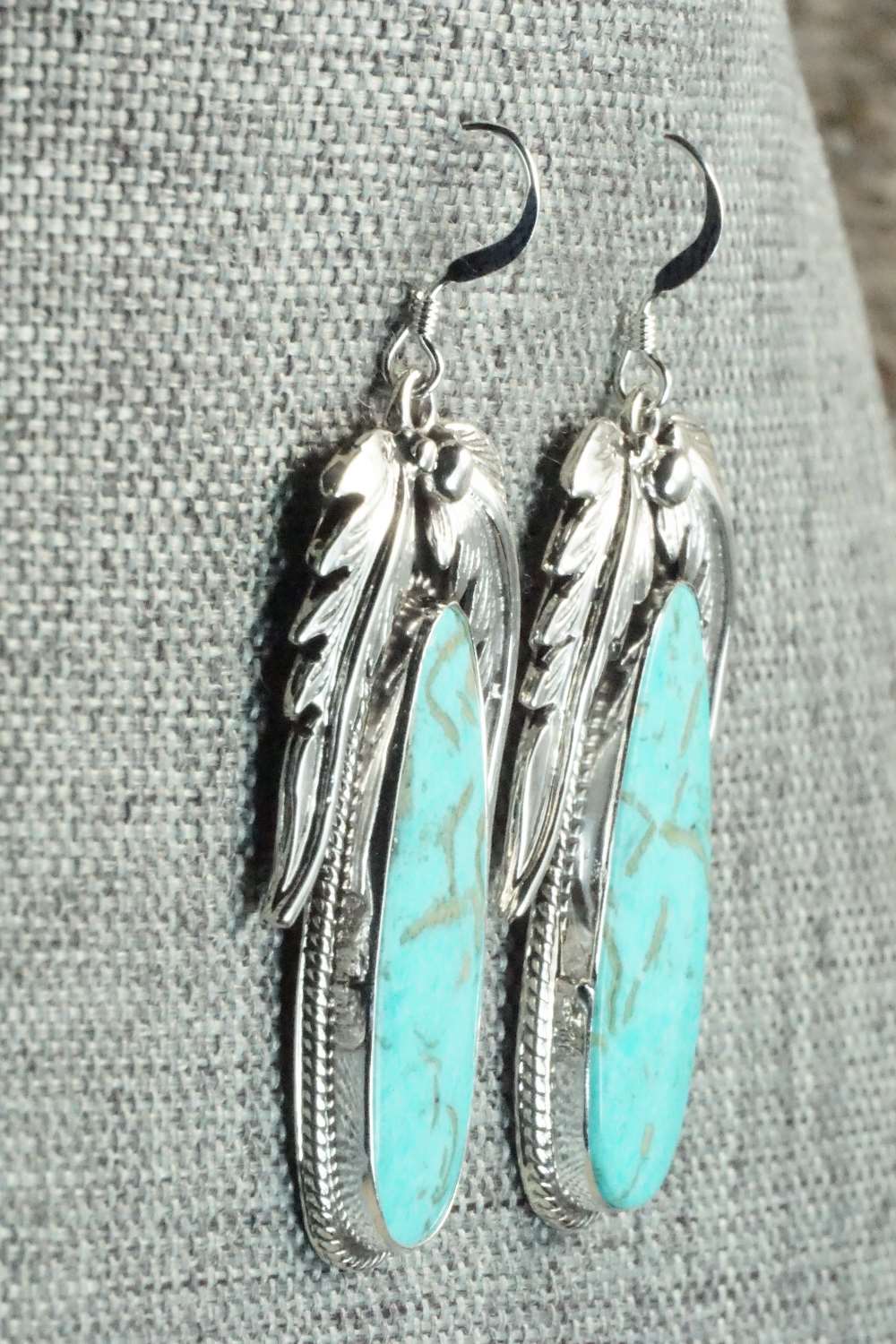 Turquoise & Sterling Silver Earrings - Bobby Platero