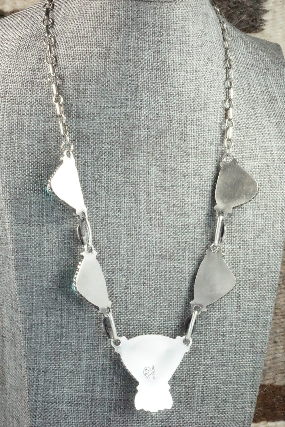 Turquoise & Sterling Silver Necklace - Tom Lewis