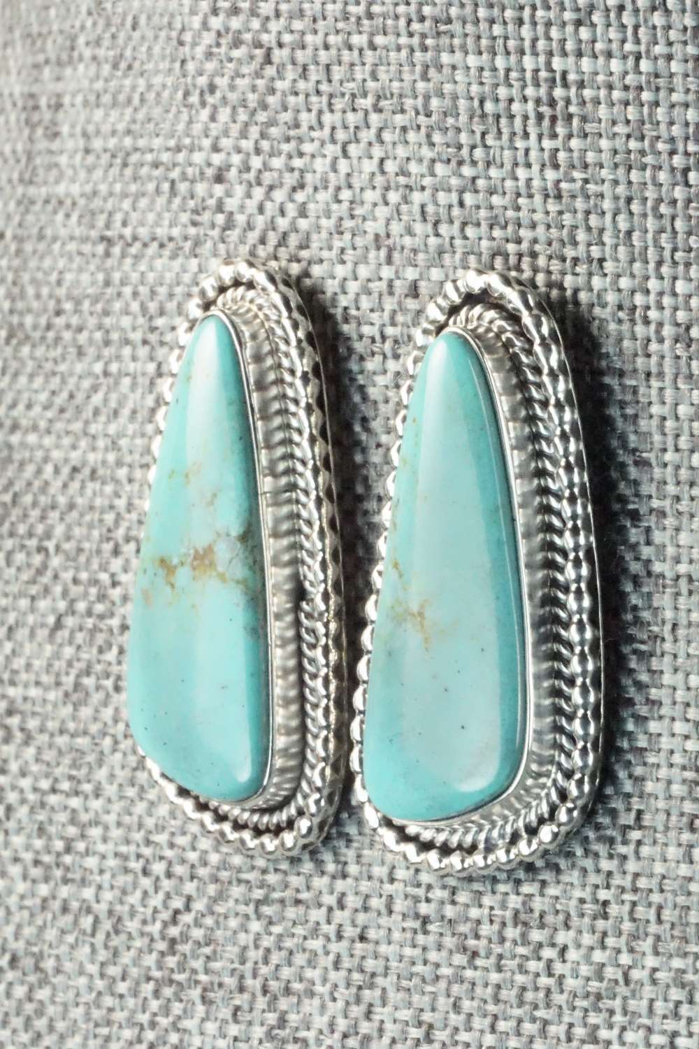 Turquoise and Sterling Silver Earrings - Annissa Martinez
