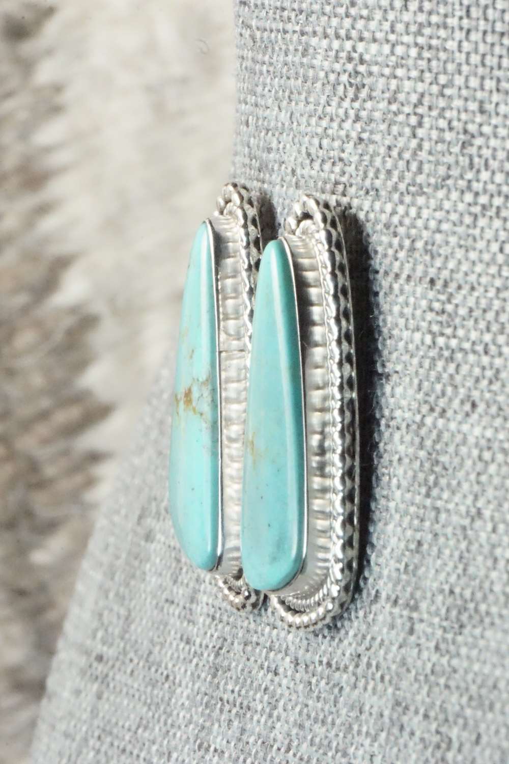 Turquoise and Sterling Silver Earrings - Annissa Martinez