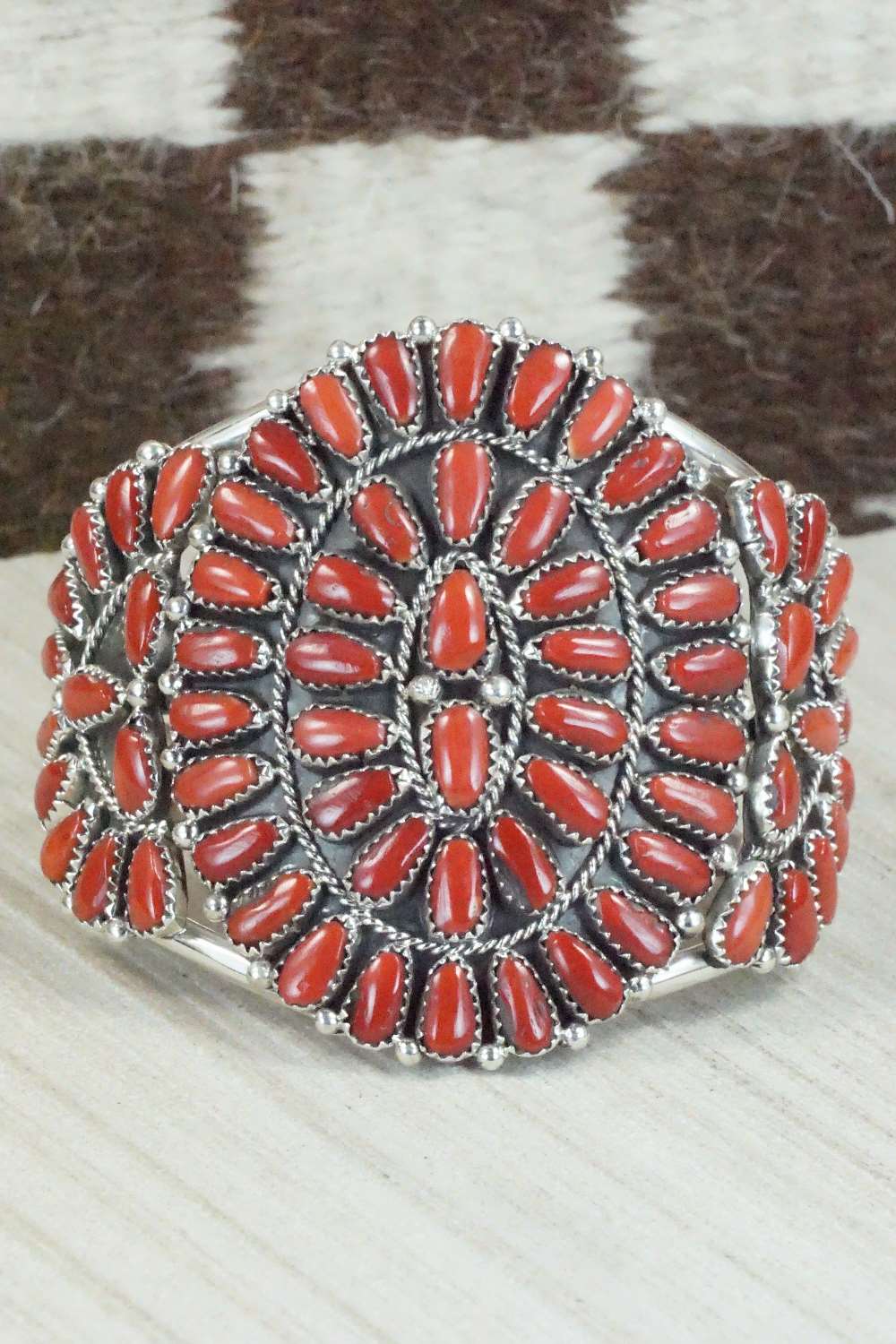 Coral & Sterling Silver Bracelet - Justina Wilson