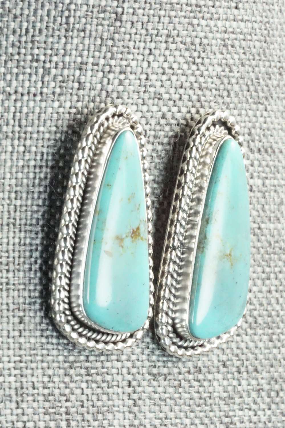 Turquoise and Sterling Silver Earrings - Annissa Martinez