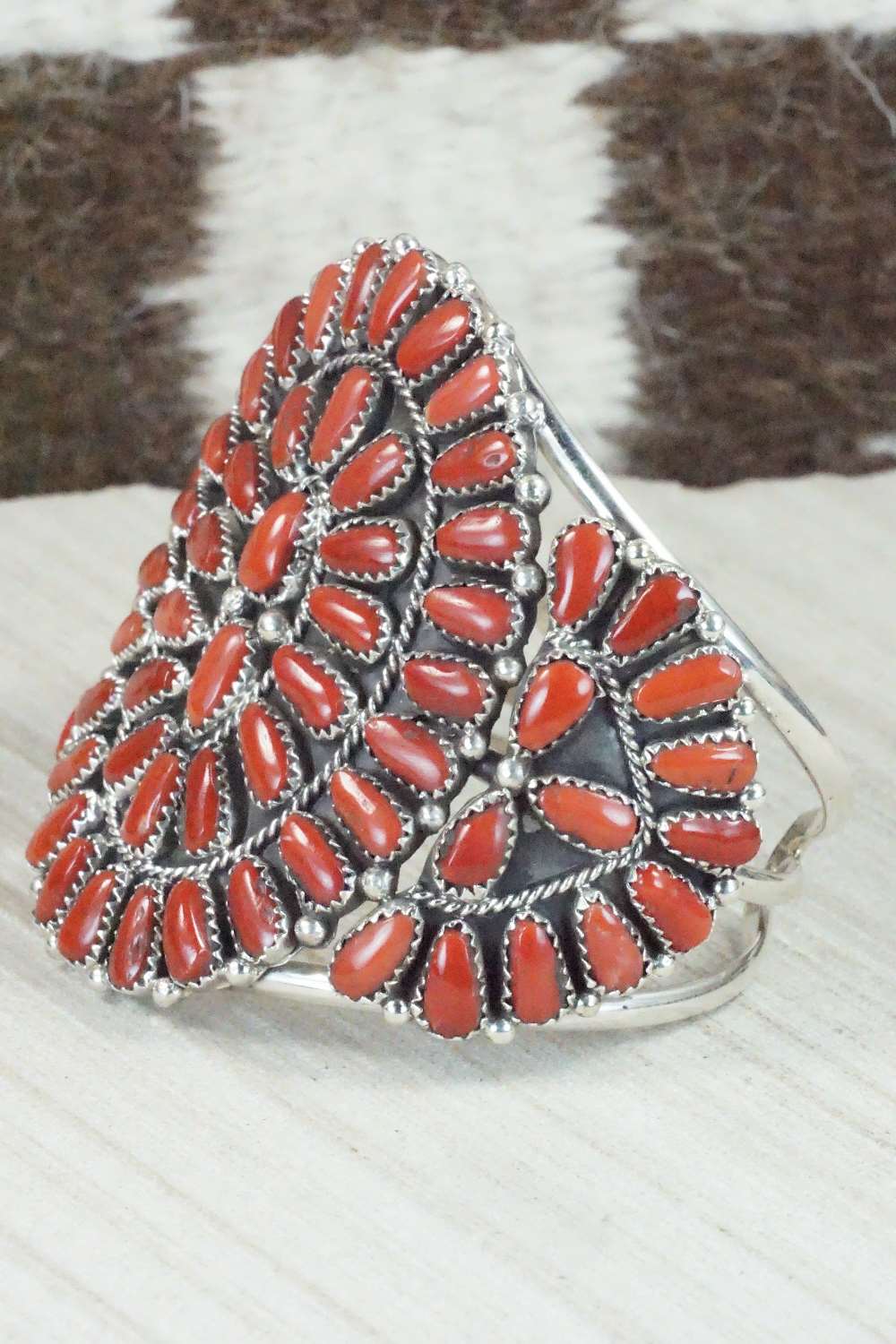Coral & Sterling Silver Bracelet - Justina Wilson