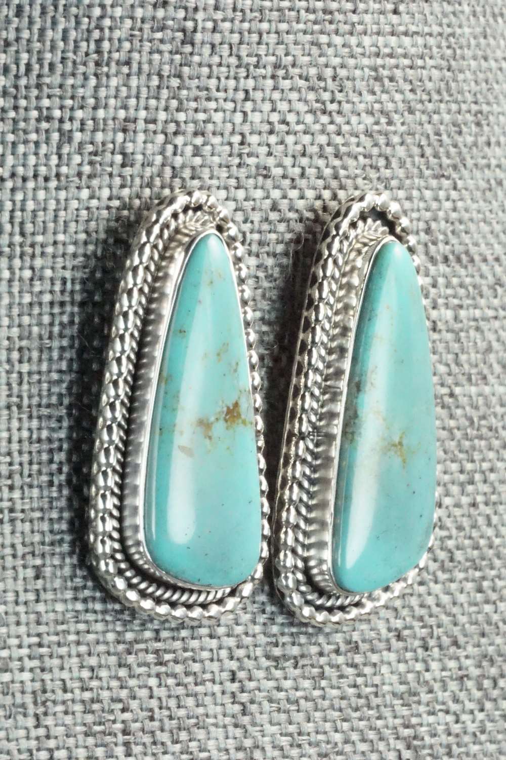 Turquoise and Sterling Silver Earrings - Annissa Martinez