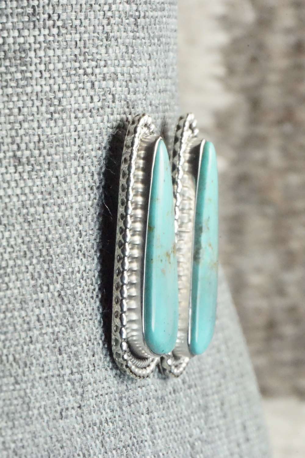 Turquoise and Sterling Silver Earrings - Annissa Martinez