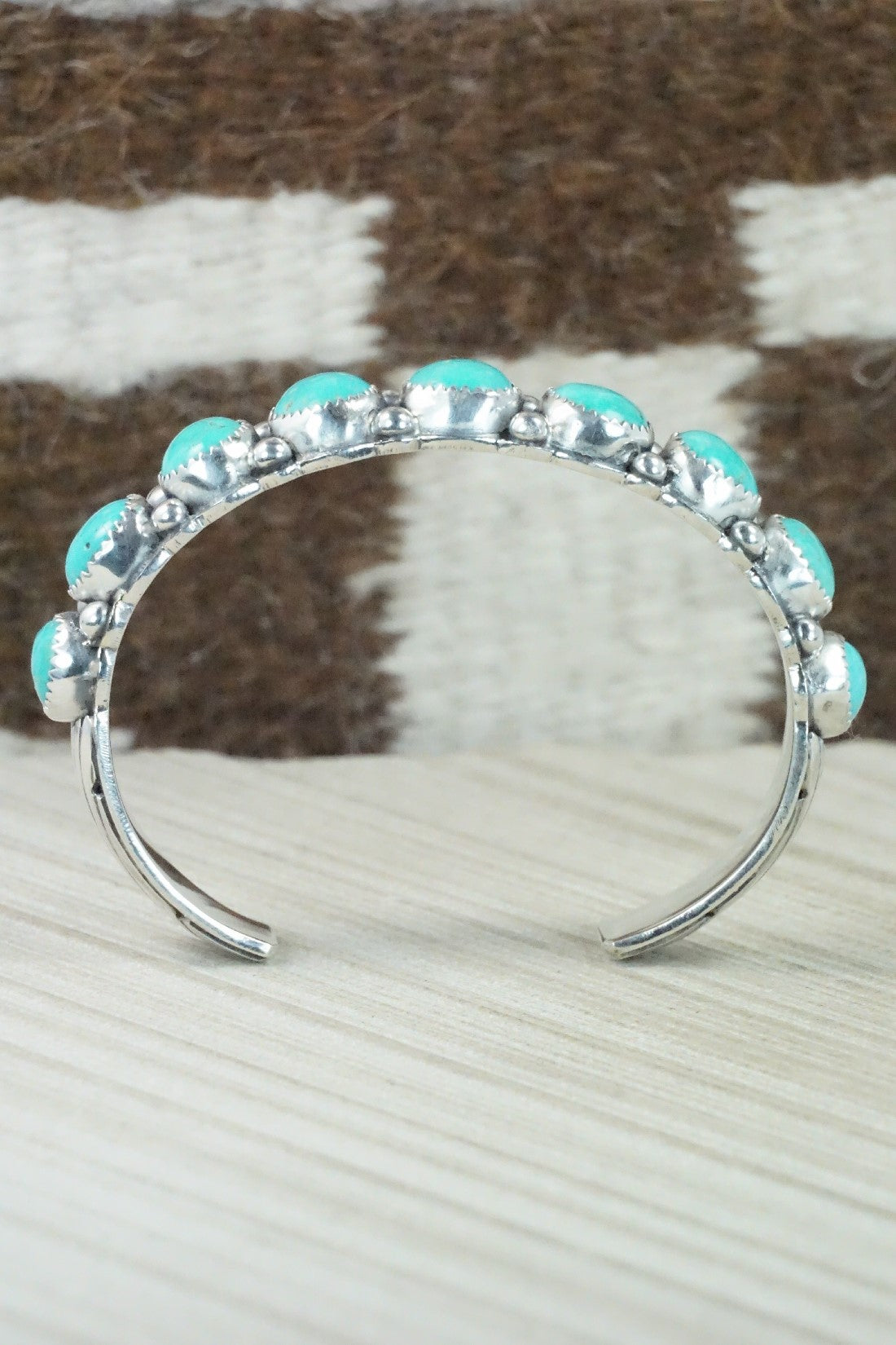 Turquoise & Sterling Silver Bracelet - Wilbert Muskett