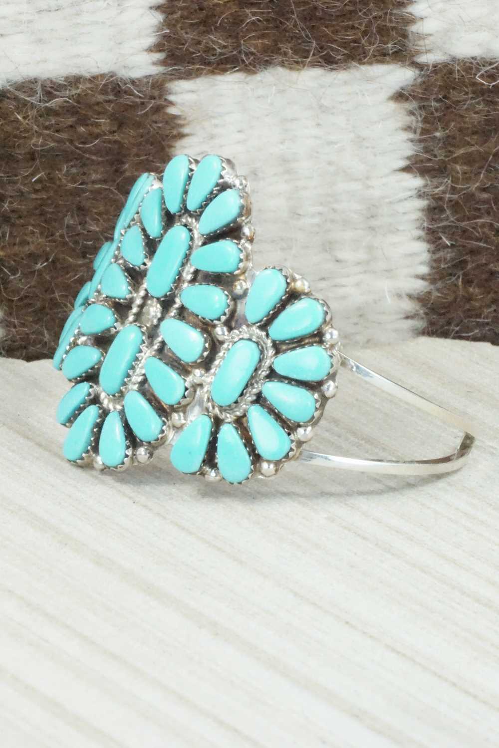Turquoise & Sterling Silver Bracelet - Evangeline Tsabetsaye