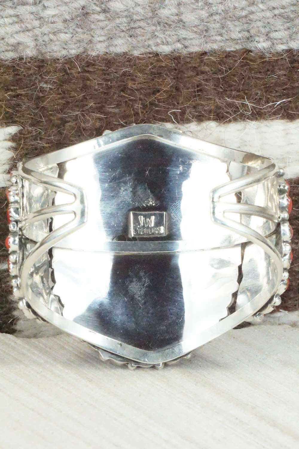 Coral & Sterling Silver Bracelet - Justina Wilson