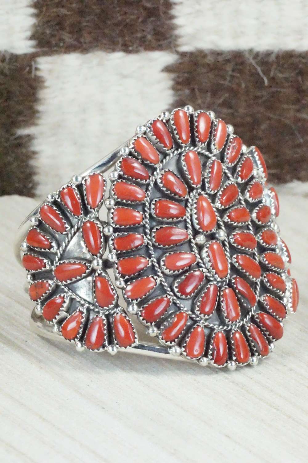 Coral & Sterling Silver Bracelet - Justina Wilson