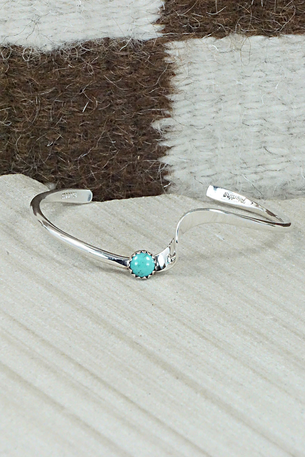 Turquoise & Sterling Silver Bracelet - Yolanda Skeets