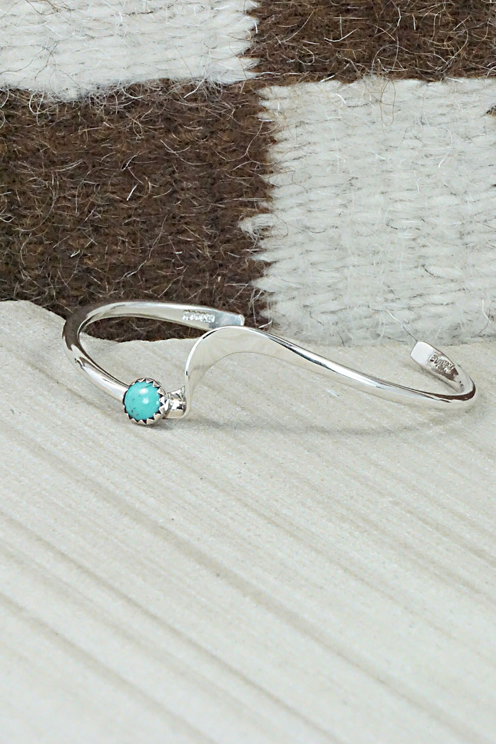 Turquoise & Sterling Silver Bracelet - Yolanda Skeets