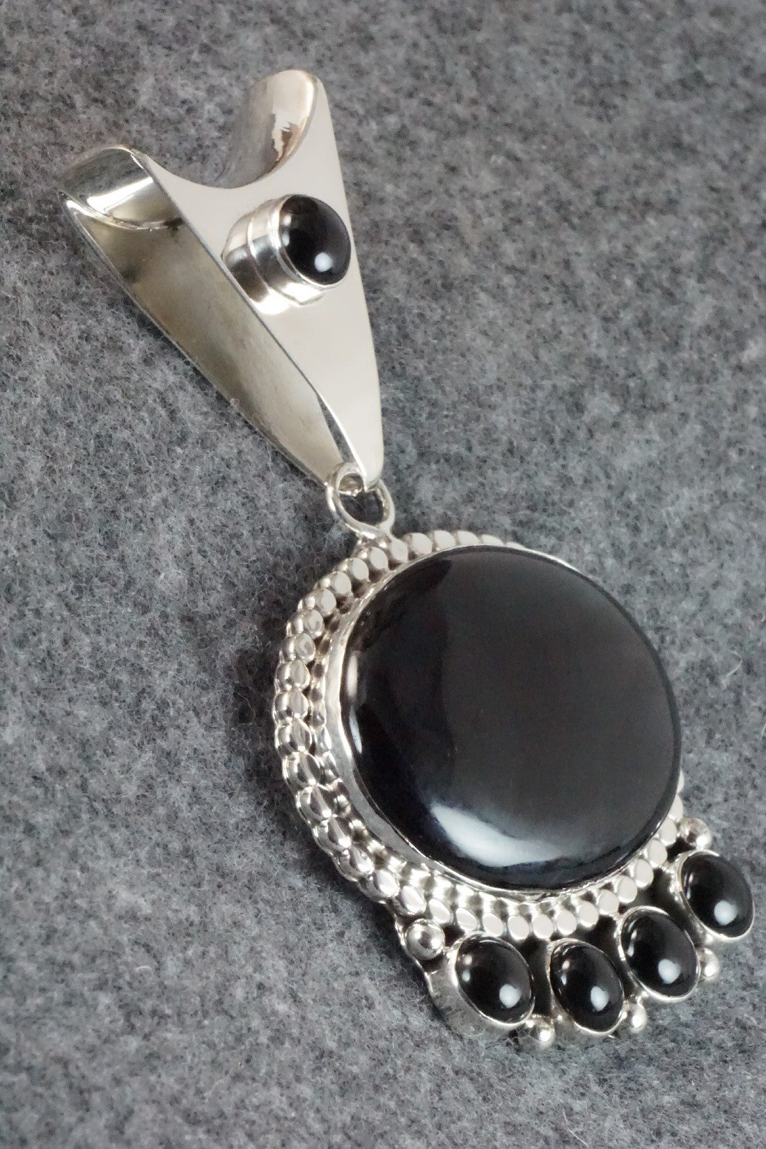 Onyx & Sterling Silver Pendant - Samuel Yellowhair