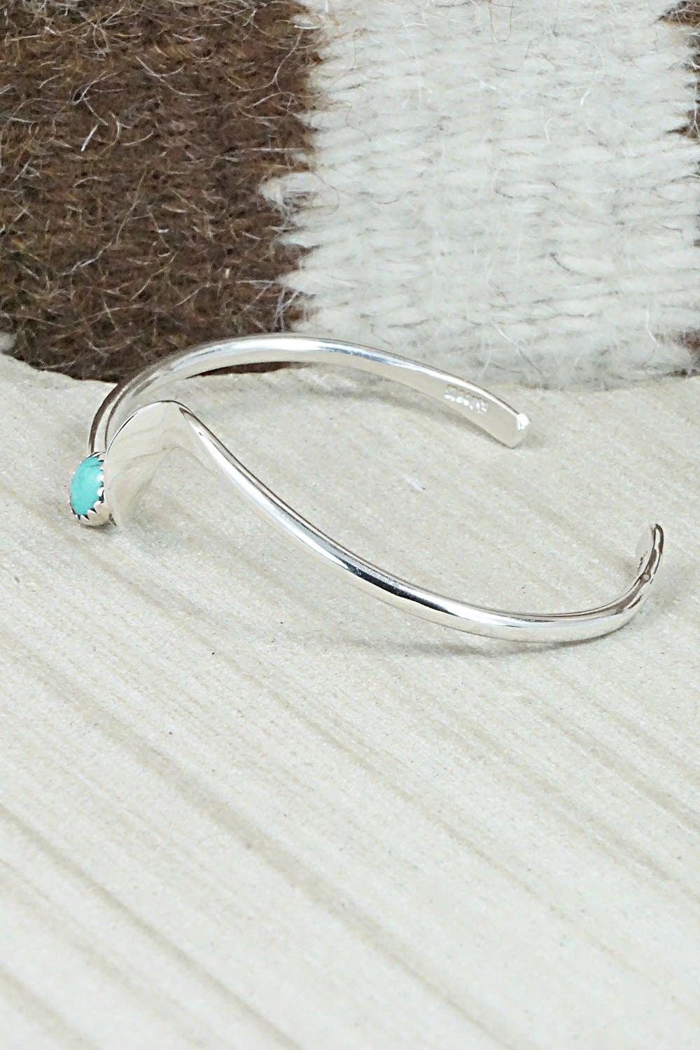 Turquoise & Sterling Silver Bracelet - Yolanda Skeets