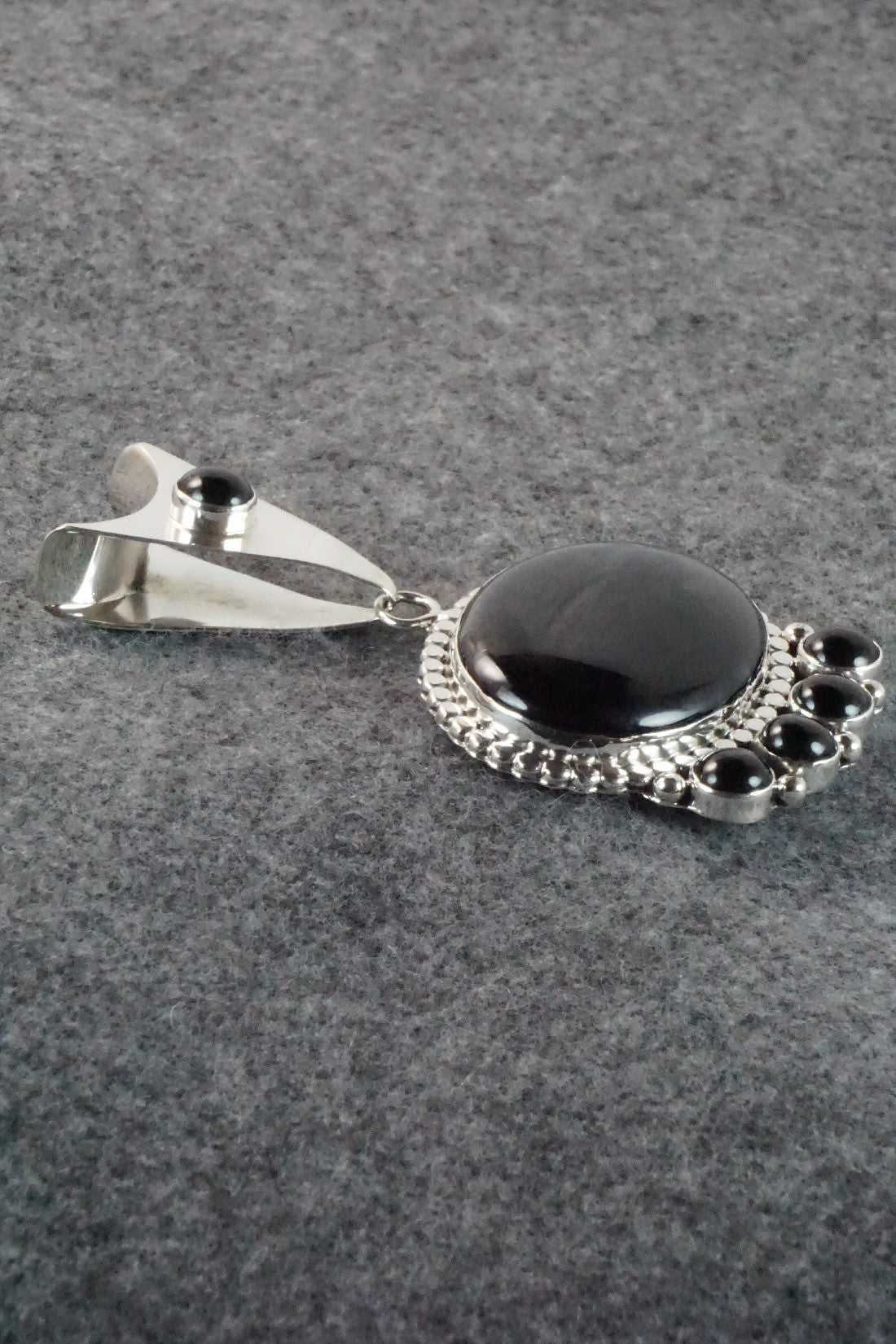 Onyx & Sterling Silver Pendant - Samuel Yellowhair