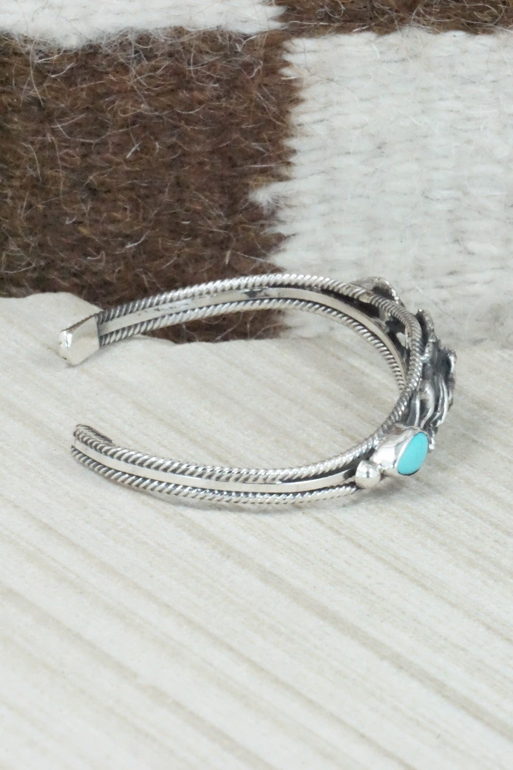 Turquoise & Sterling Silver Bracelet - Bobby Platero