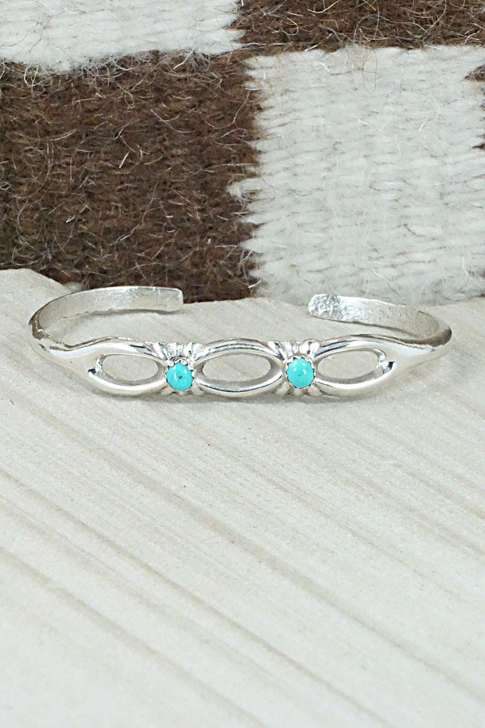 Turquoise & Sterling Silver Bracelet - Lorraine Chee