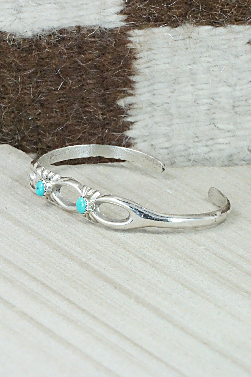 Turquoise & Sterling Silver Bracelet - Lorraine Chee