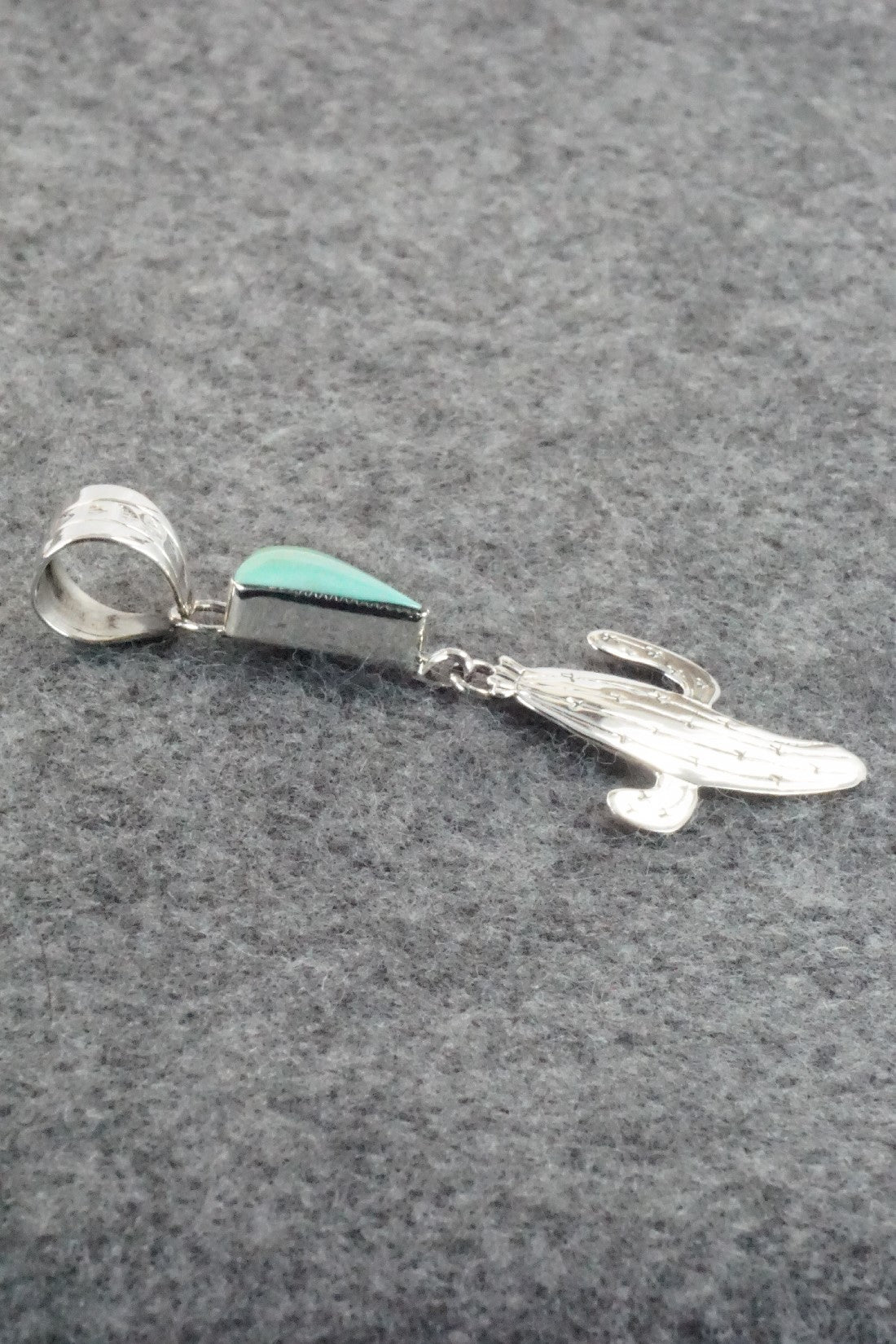 Turquoise & Sterling Silver Pendant - Sonyei Cohoe