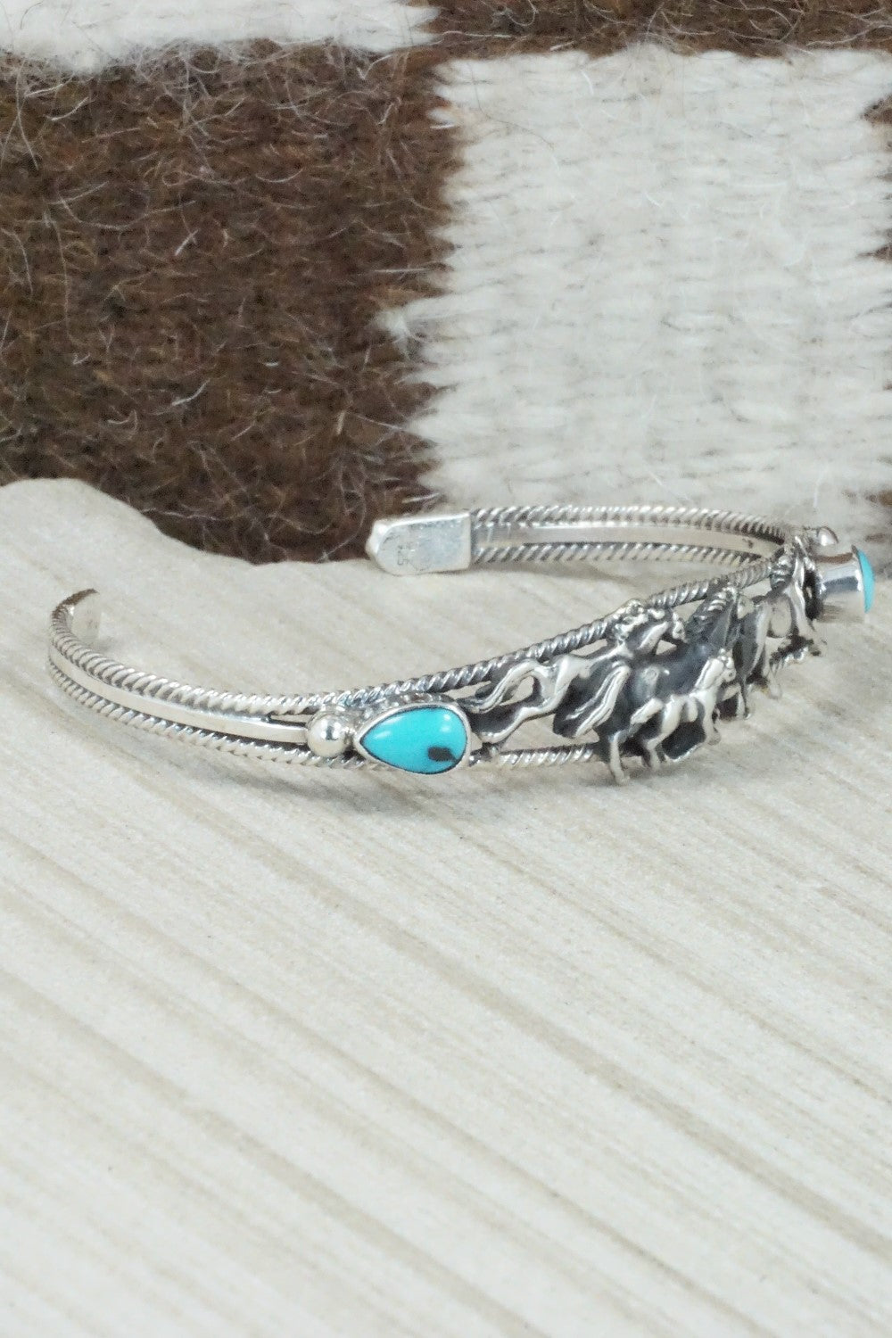 Turquoise & Sterling Silver Bracelet - Bobby Platero
