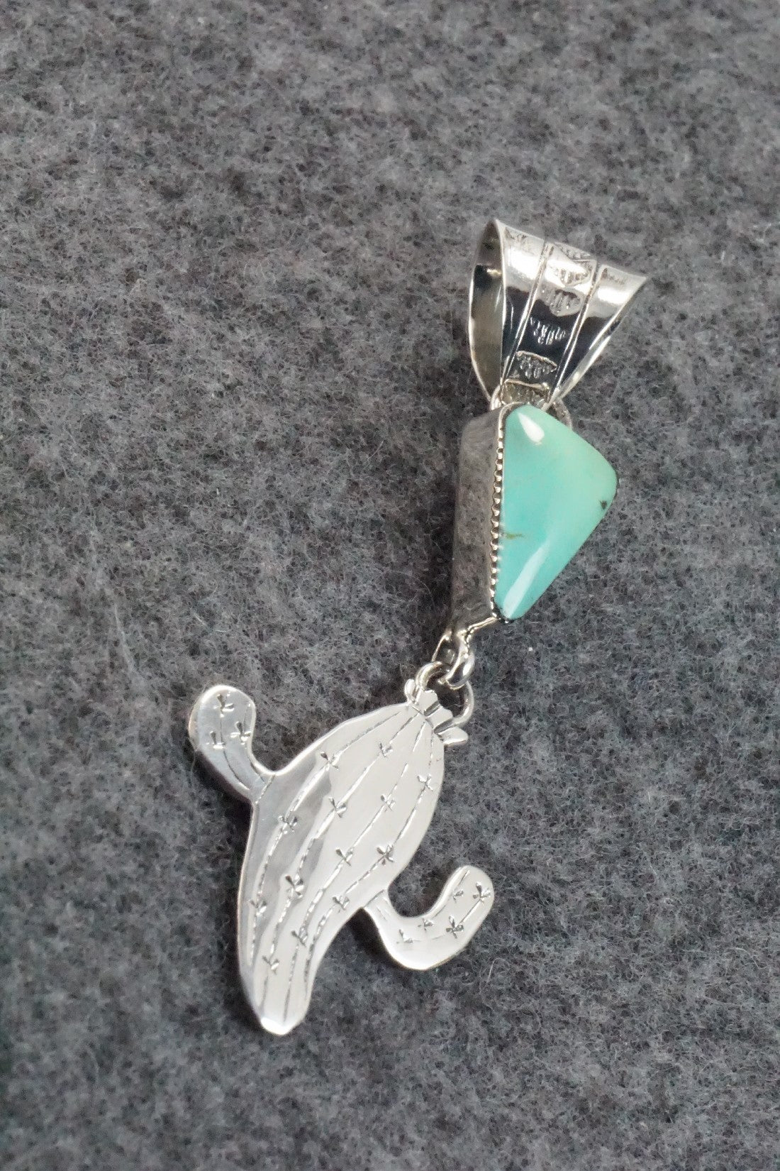 Turquoise & Sterling Silver Pendant - Sonyei Cohoe