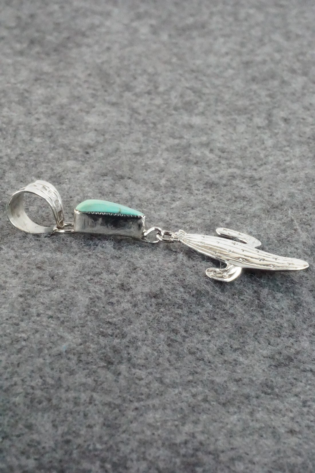 Turquoise & Sterling Silver Pendant - Sonyei Cohoe