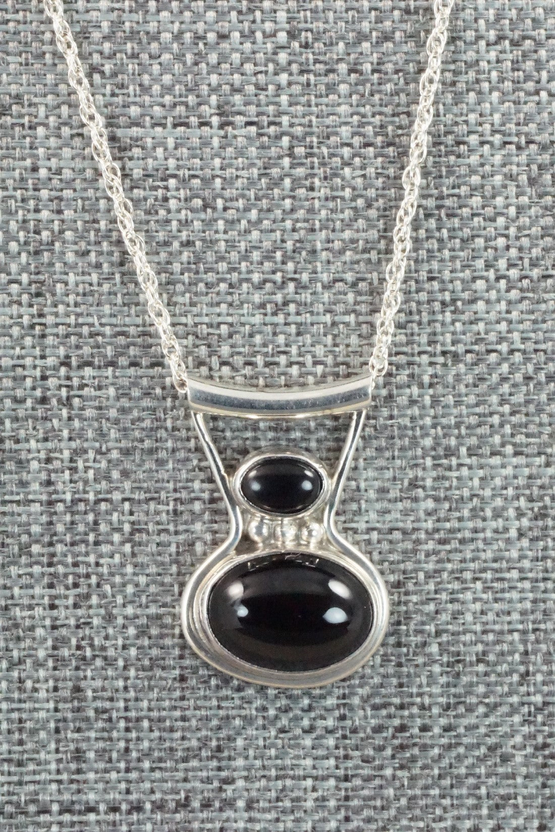 Onyx & Sterling Silver Necklace - Sharon McCarthy