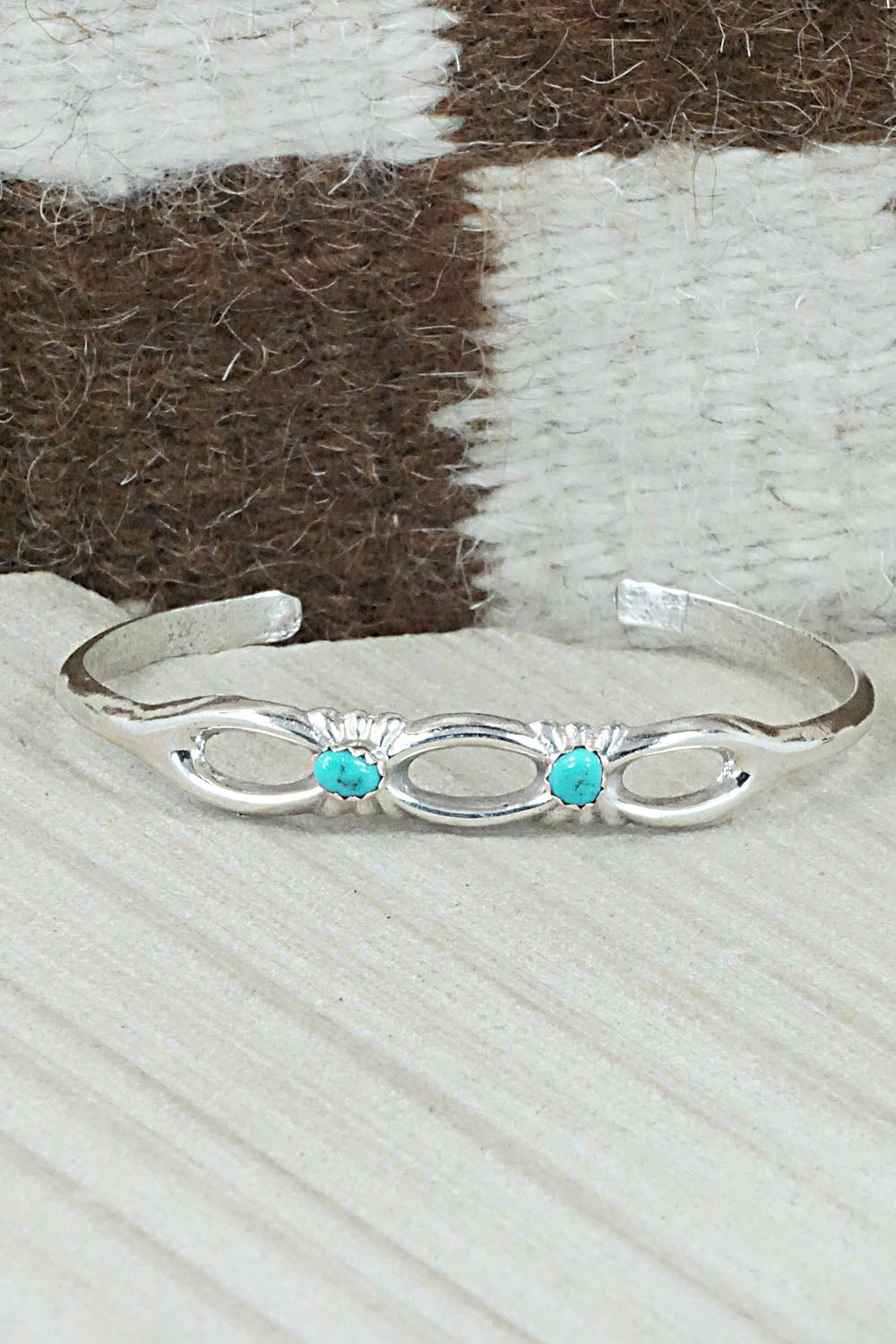Turquoise & Sterling Silver Bracelet - Lorraine Chee