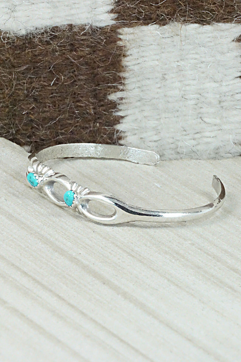 Turquoise & Sterling Silver Bracelet - Lorraine Chee