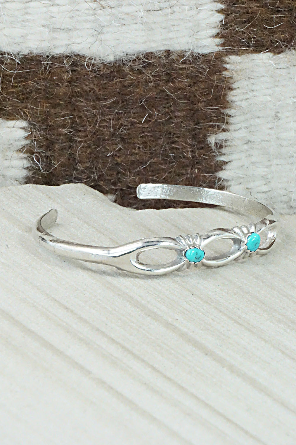 Turquoise & Sterling Silver Bracelet - Lorraine Chee