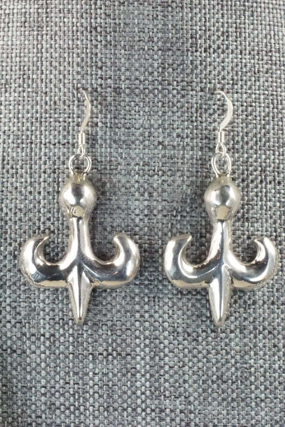 Sterling Silver Squash Blossom Necklace and Earrings - Navajo