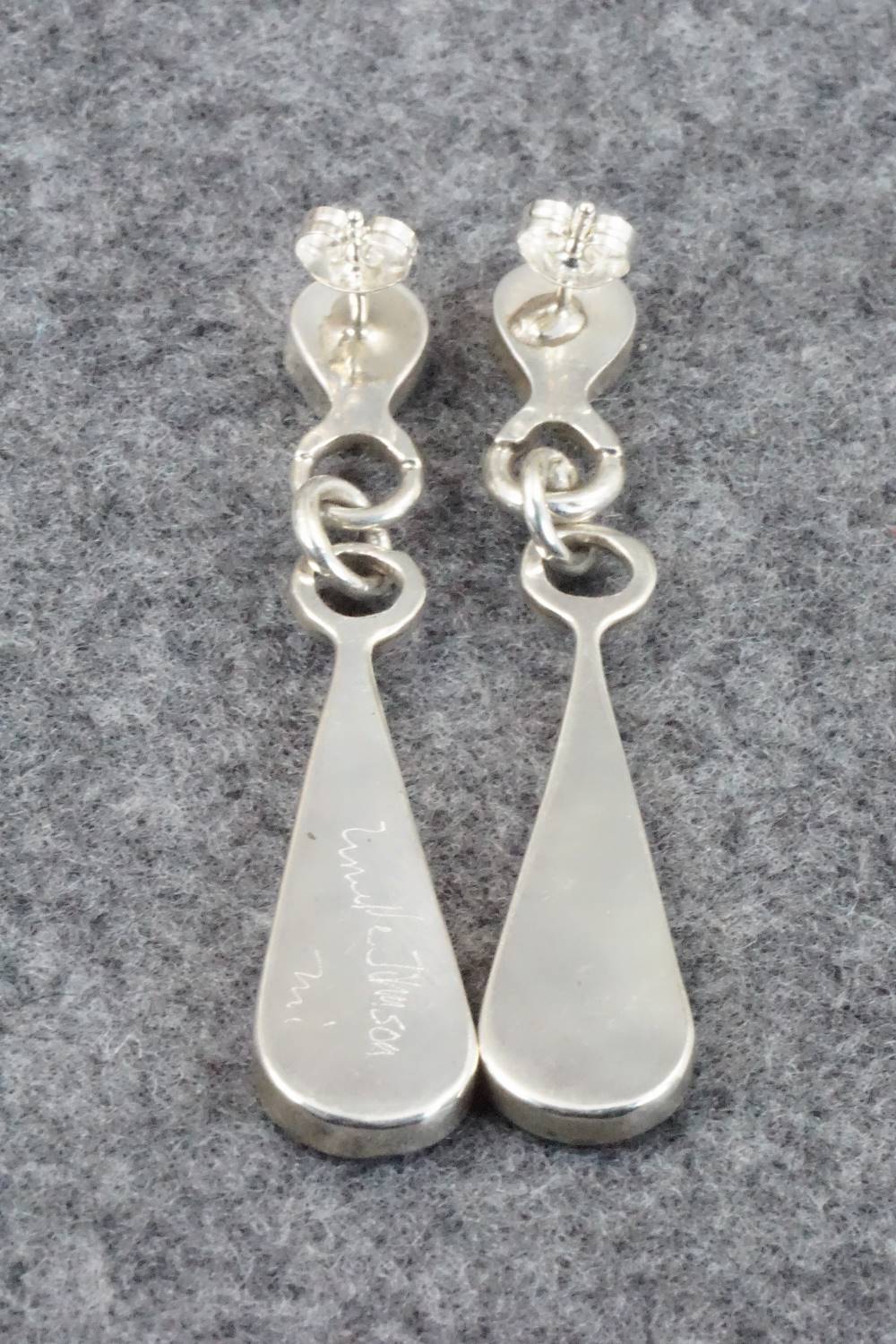Turquoise & Sterling Silver Inlay Earrings - Lynette Johnson