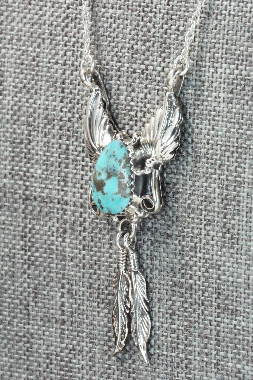 Turquoise & Sterling Silver Necklace - Rita Largo