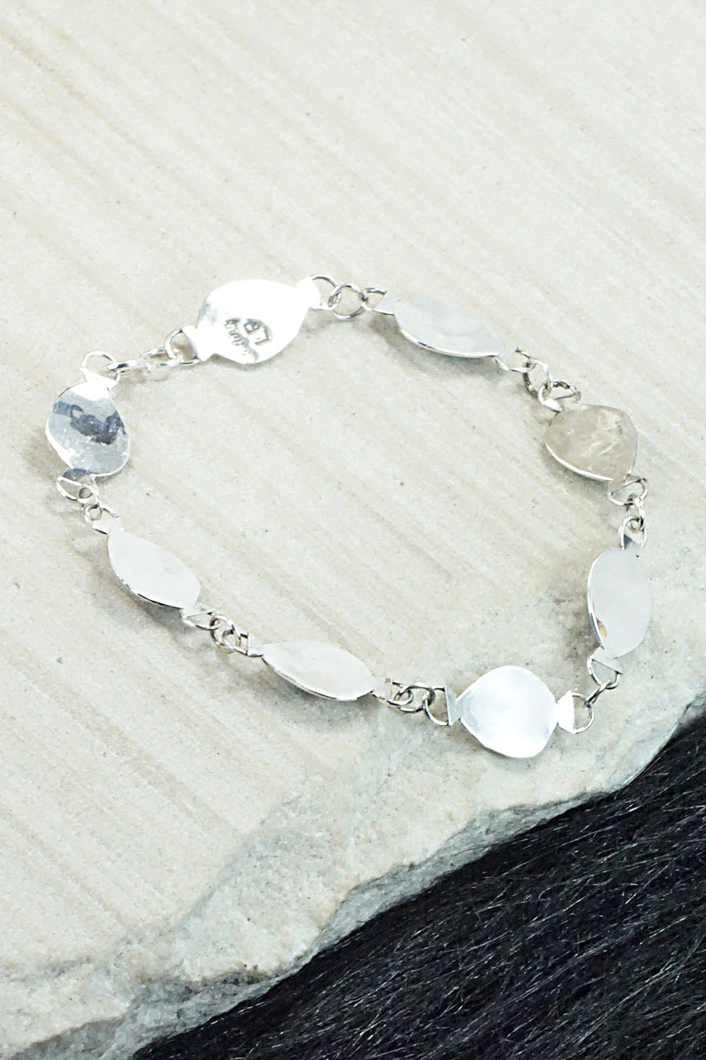 Turquoise and Sterling Silver Link Bracelet - Leta Parker