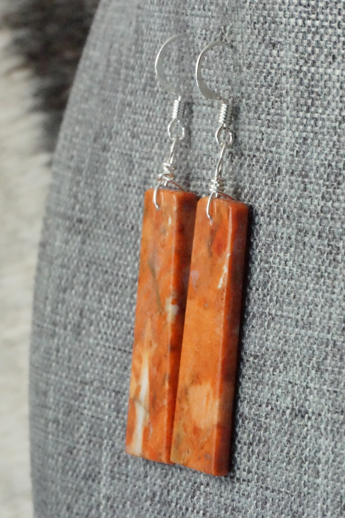 Sponge Coral & Sterling Silver Earrings - Joe Garcia
