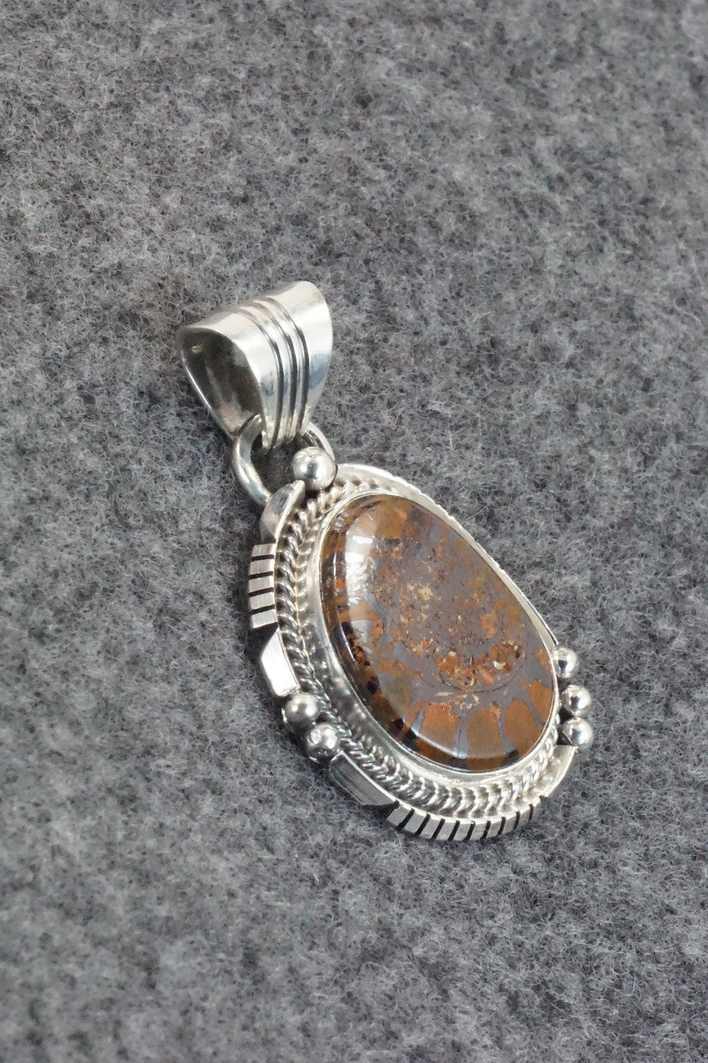 Moroccan Ammonite & Sterling Silver Pendant - Sharon McCarthy