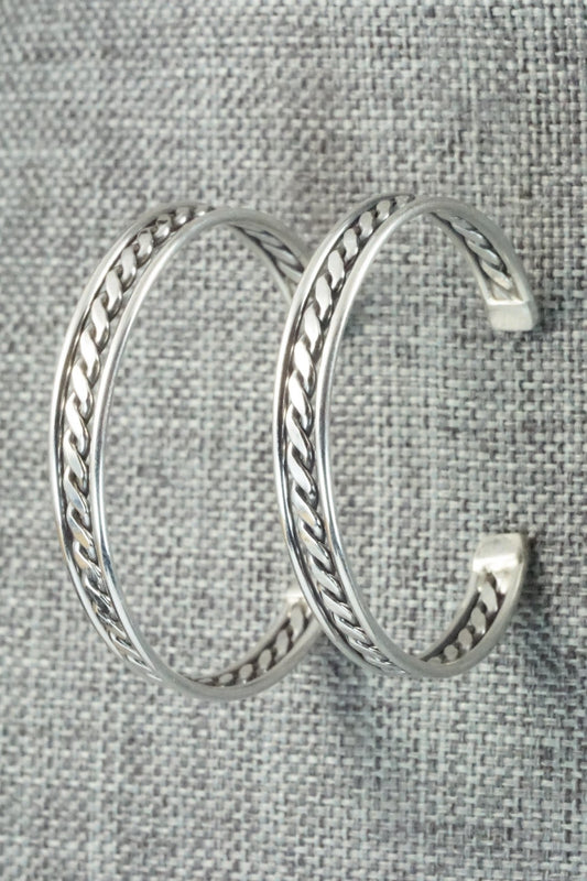 Sterling Silver Hoop Earrings - Elaine Tahe