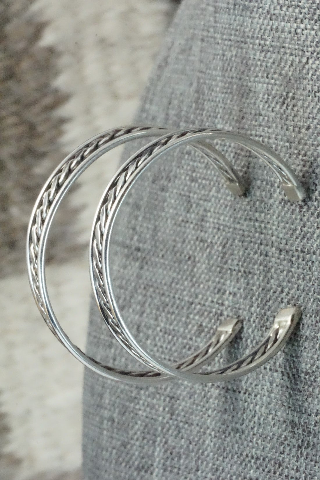 Sterling Silver Hoop Earrings - Elaine Tahe