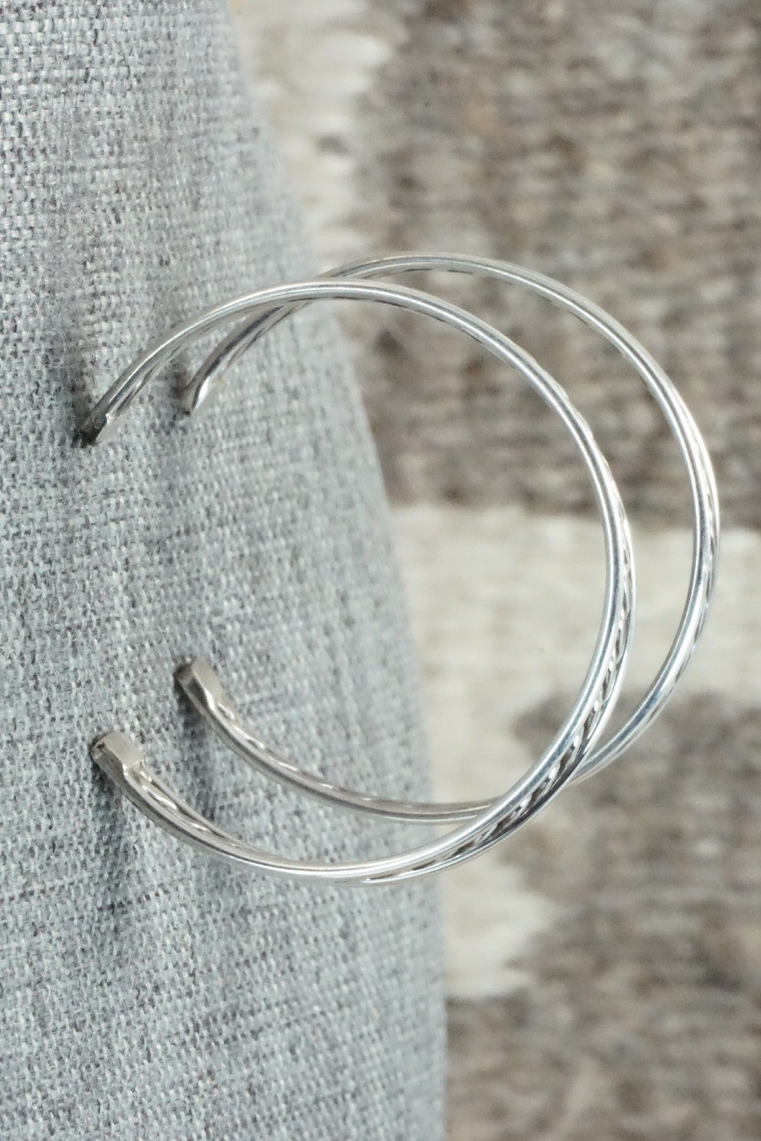Sterling Silver Hoop Earrings - Elaine Tahe