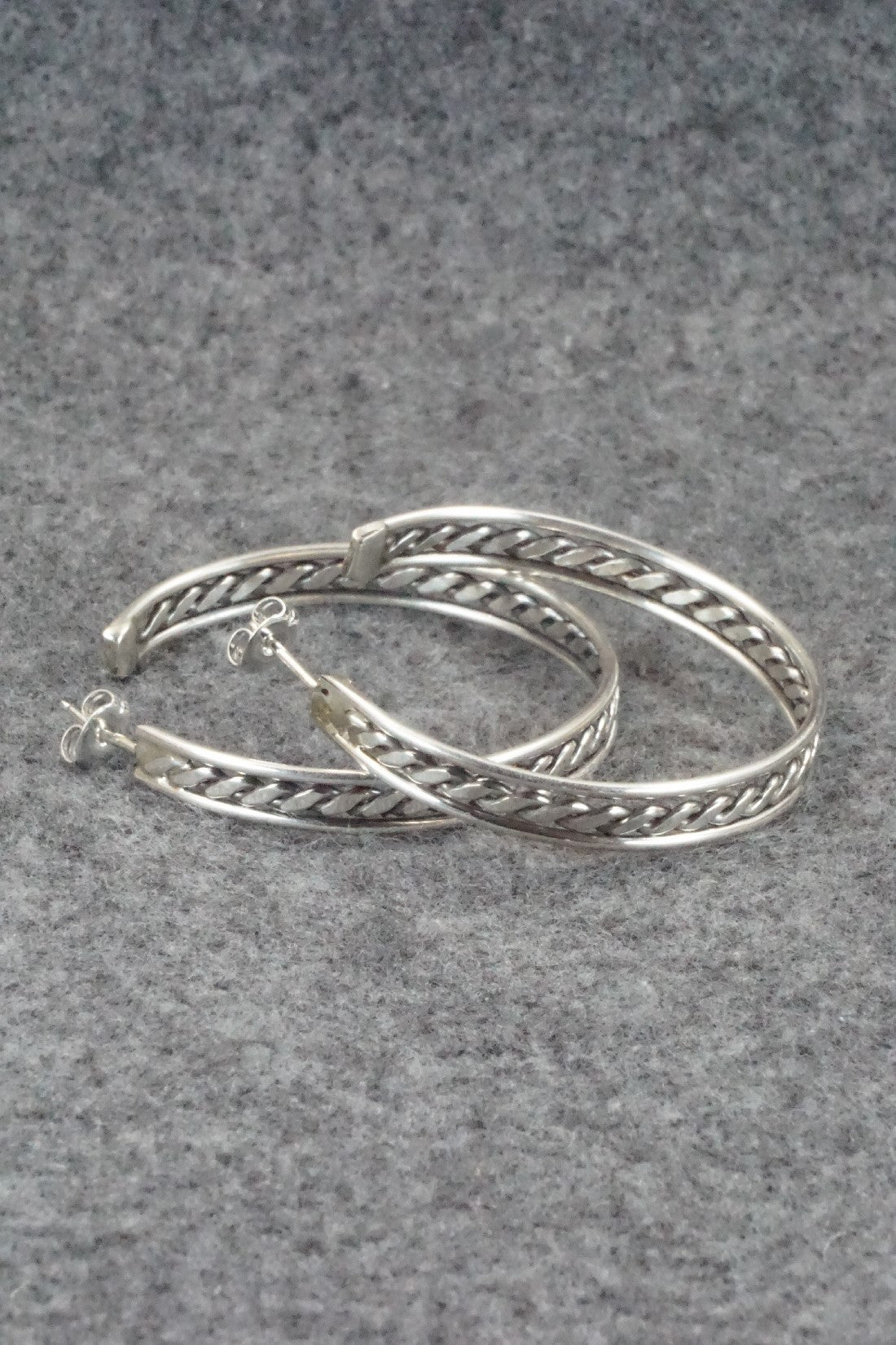 Sterling Silver Hoop Earrings - Elaine Tahe