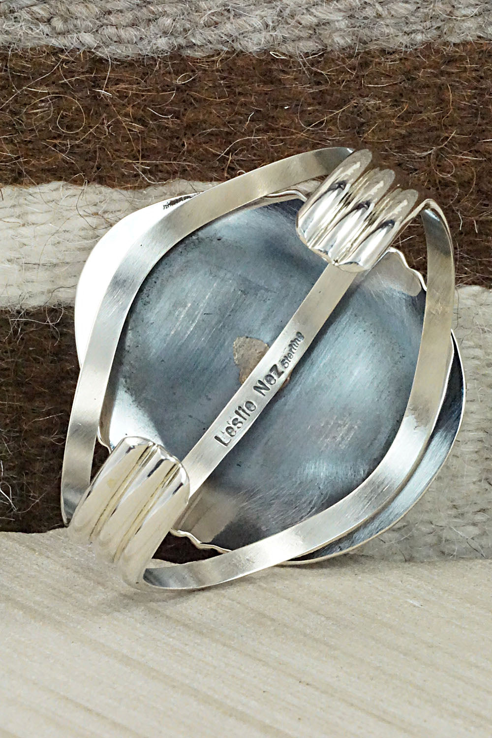 Turquoise & Sterling Silver Bracelet - Leslie Nez