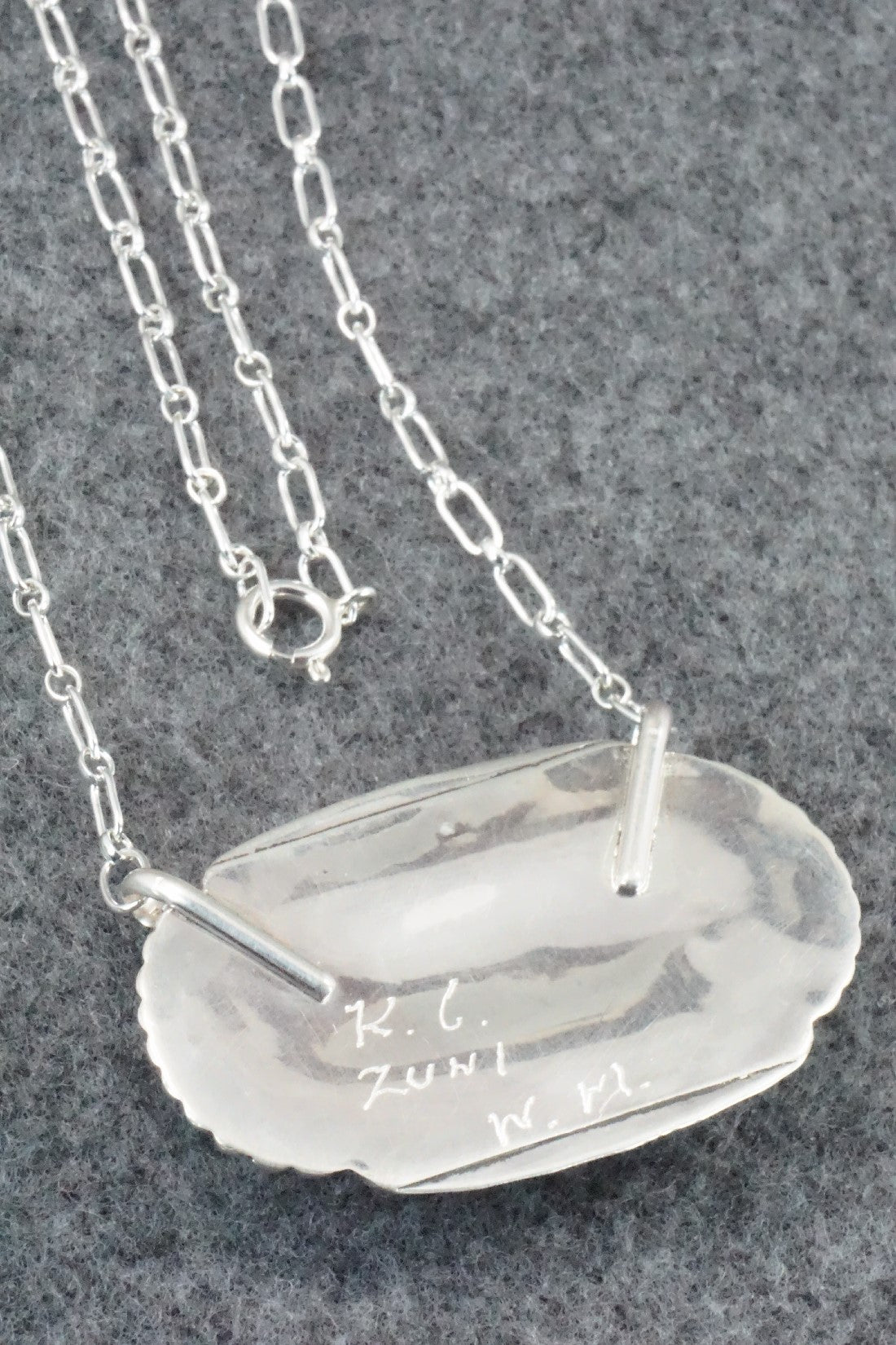 White Buffalo and Sterling Silver Necklace - Kenny Calavaza