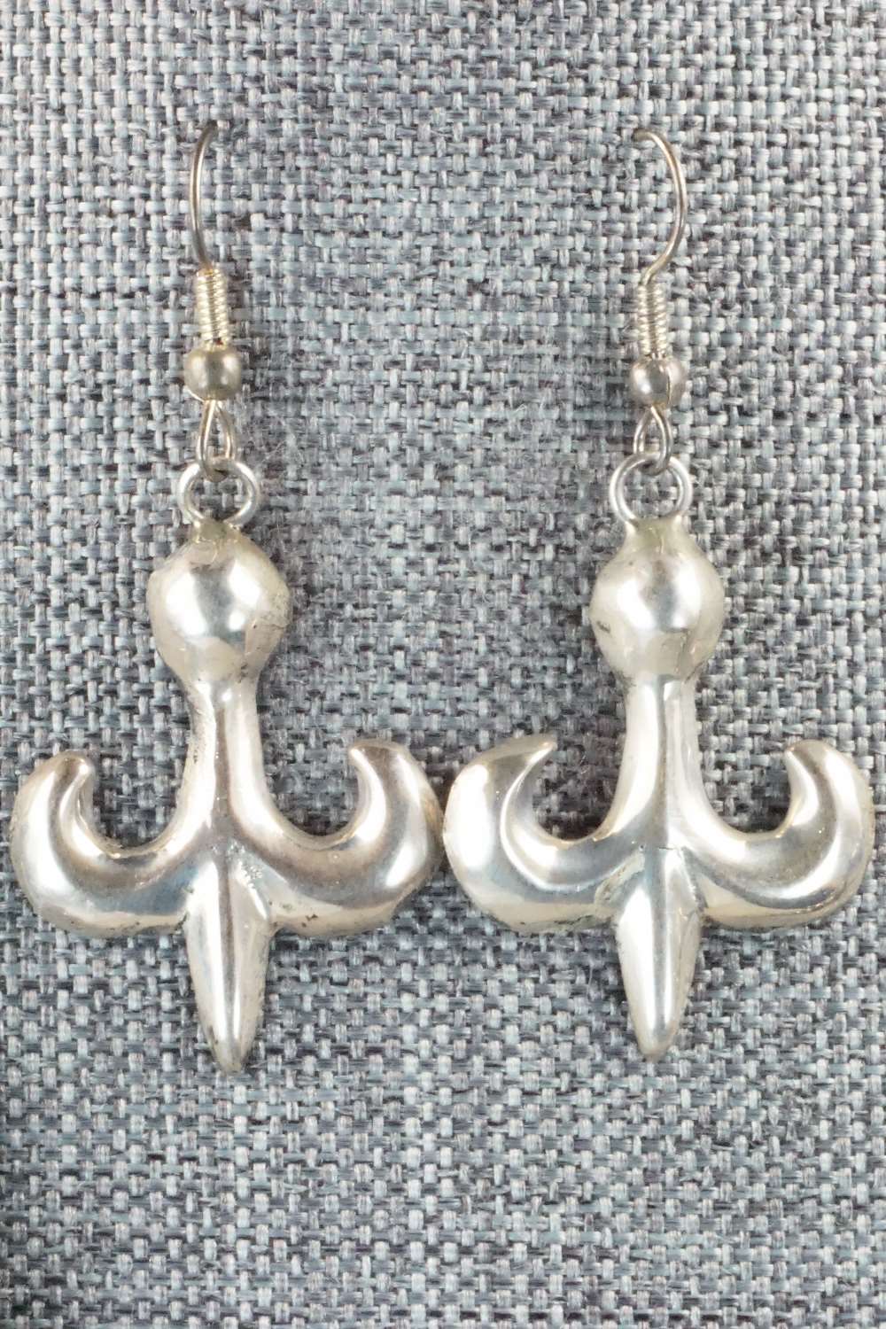 Sterling Silver Squash Blossom and Earrings Set - Navajo